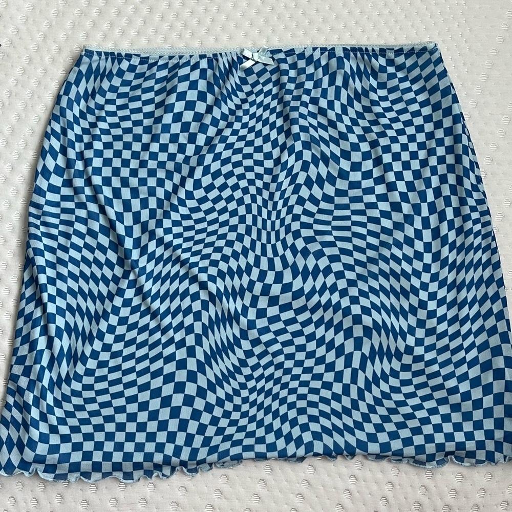 Blue mini skirt
